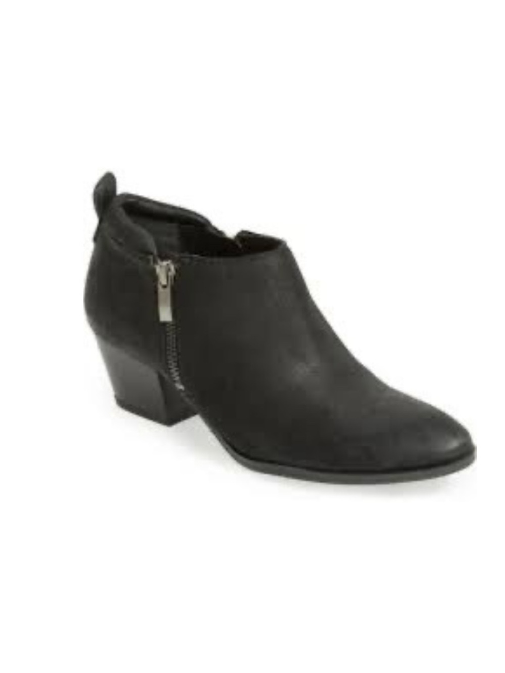 Franco Sarto Black Suede Ankle Boots for Women Size 11